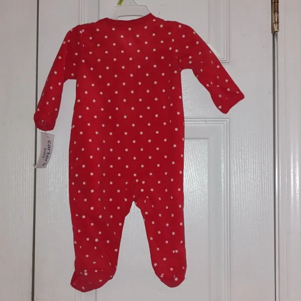 Carter's Sleep and Play reindeer christmas  holiday sleeper  outfit  Sz 3m  NWT